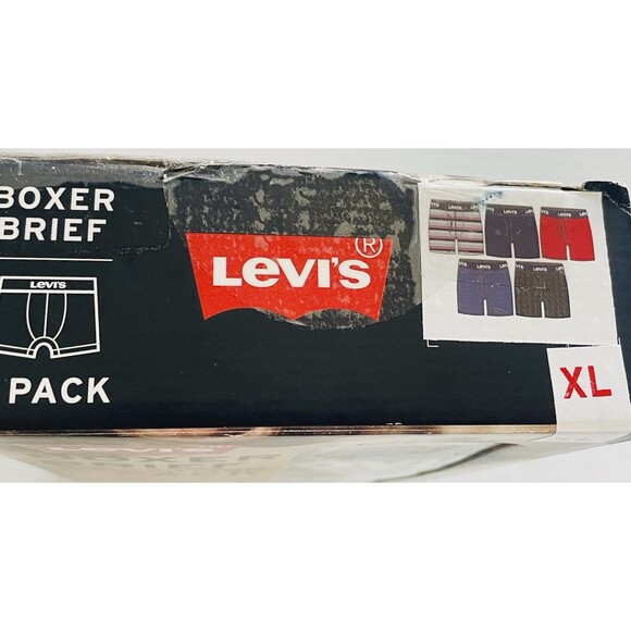 Levi’s Boxer Brief 100% Cotton 5 Pack Men’s XL Style#5MB1986LW1 Color:AST - Picture 9 of 10